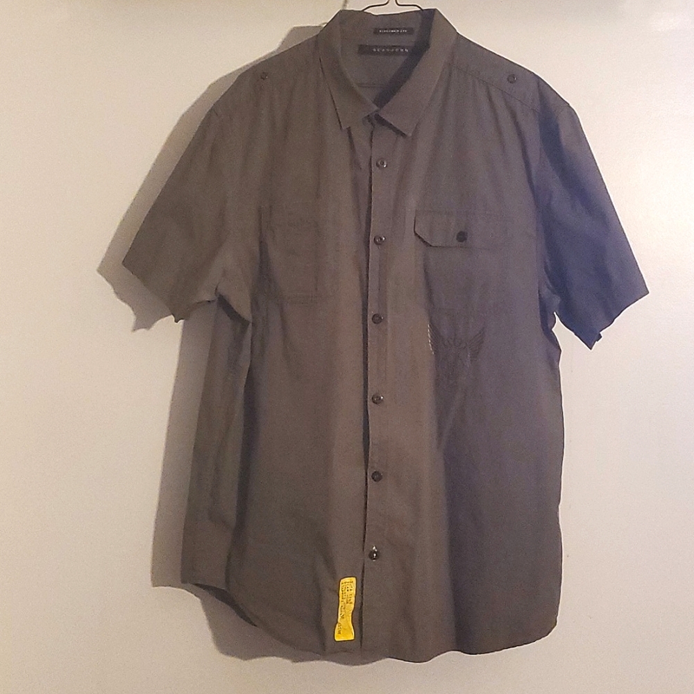 Army green Sean John button down shirt 3xl